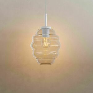 Lampa wisząca s.luce Echos 189004 szkło koniakowe Ø18 cm E27 biały przewód 500 cm small 14