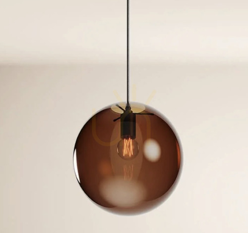 Sprawdź Lampa wisząca s.luce Orb szklana kula brązowa 30 cm, zawieszenie 5 m, E27