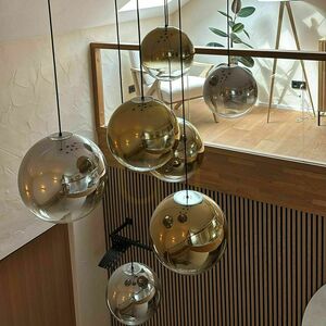 Lampa wisząca s.luce Orb szklana kula brązowa 30 cm, zawieszenie 5 m, E27 small 13