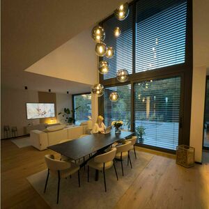 Lampa wisząca s.luce Orb szklana kula brązowa 30 cm, zawieszenie 5 m, E27 small 4