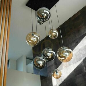Żyrandol s.luce Orb biały szklany 20 cm minimalistyczny E27 500 cm small 10
