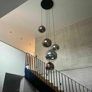 Żyrandol s.luce Orb biały szklany 20 cm minimalistyczny E27 500 cm small 7
