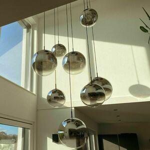 Żyrandol s.luce Orb szklana kula transparentna 40 cm LED E27 minimalistyczny small 3