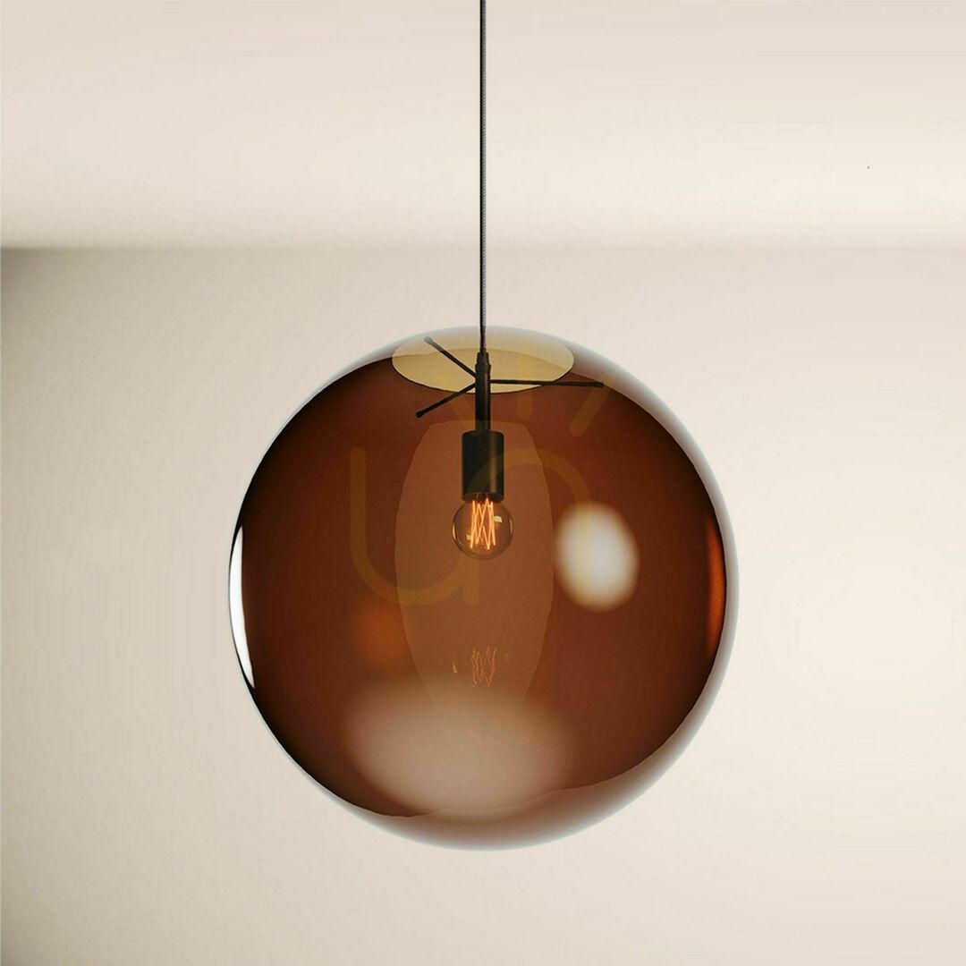 Sprawdź Lampa wisząca s.luce Orb szklana kula przydymiona 20 cm czarna Lampa wisząca s.luce Orb szklana kula przydymiona 20 cm czarna