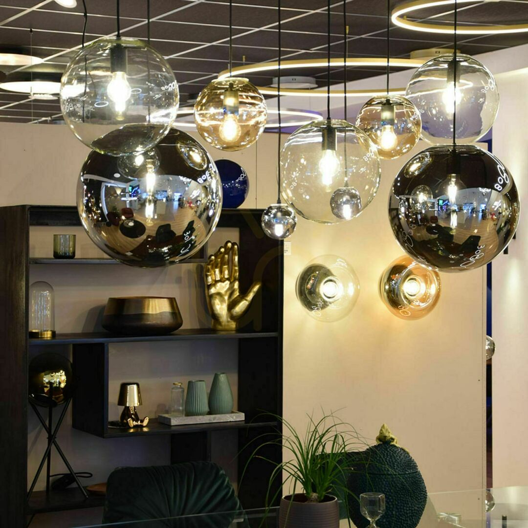 Obejrzyj Lampa wisząca s.luce Orb szklana kula miedziana 20 cm E27 Lampa wisząca s.luce Orb szklana kula miedziana 20 cm E27