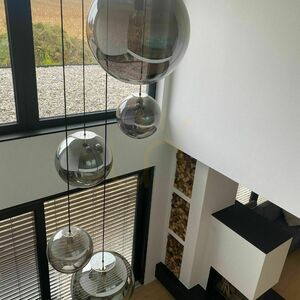 Żyrandol s.luce Orb szklana kula brązowa 20 cm minimalistyczny small 10