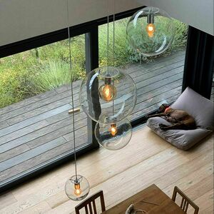 Żyrandol s.luce Orb szklana kula przydymiona 40 cm minimalistyczny small 3