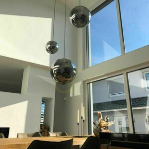 Żyrandol s.luce Orb szklana kula przydymiona 40 cm minimalistyczny small 6