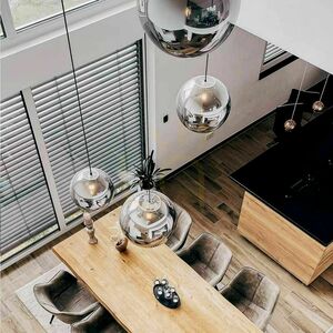 Lampa wisząca s.luce Orb szklana kula przydymiona 30 cm E27 1-punktowa 4 Lampa wisząca s.luce Orb szklana kula przydymiona 30 cm E27 1-punktowa small 4