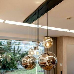 Lampa wisząca s.luce Orb szklana kula przydymiona 50 cm 1xE27 nowoczesna small 3