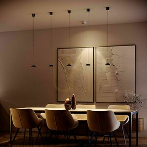 Lampa wisząca LED s.luce Santa Air czarna Ø11 cm ściemnialna small 2
