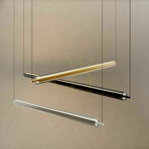 Lampa wisząca s.luce Ranya LED 160 cm aluminium, szkło przezroczyste, ściemnialna z pilotem small 3