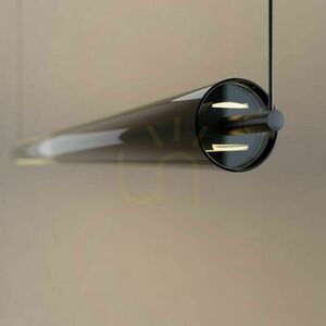 Lampa wisząca s.luce Ranya LED 160 cm aluminium, szkło przezroczyste, ściemnialna z pilotem small 5