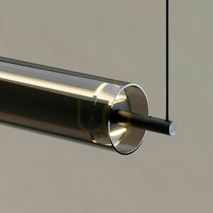 Lampa wisząca s.luce Ranya LED 160 cm aluminium, szkło przezroczyste, ściemnialna z pilotem small 6
