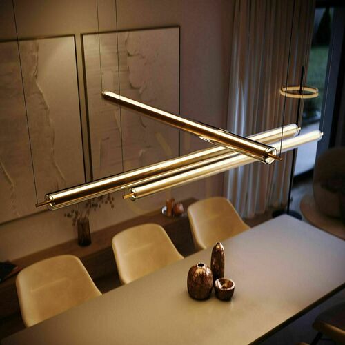 Sprawdź Lampa wisząca LED s.luce Ranya czarna szklana z pilotem 42W 2700K