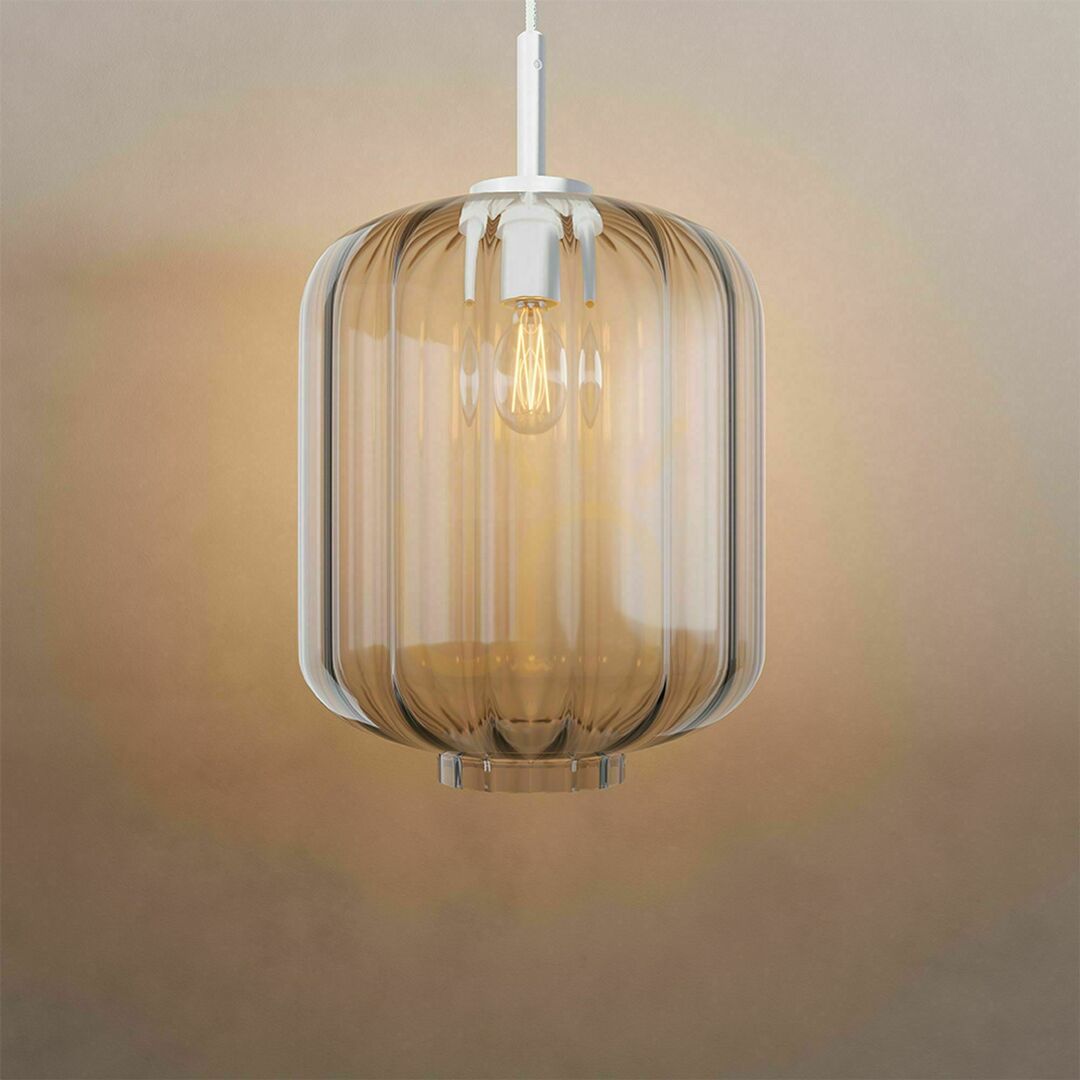 Pokaż Żyrandol s.luce Velo szklany przydymiony 25 cm E27 minimalistyczny Żyrandol s.luce Velo szklany przydymiony 25 cm E27 minimalistyczny