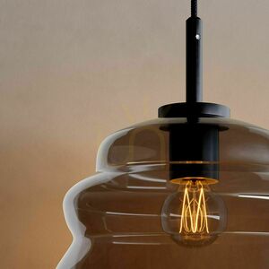Lampa wisząca s.luce Echos brązowa szklana 25 cm nowoczesna small 14