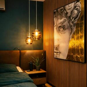 Lampa wisząca s.luce Echos szklana przydymiona 25 cm E27 nowoczesna 1 Lampa wisząca s.luce Echos szklana przydymiona 25 cm E27 nowoczesna small 1