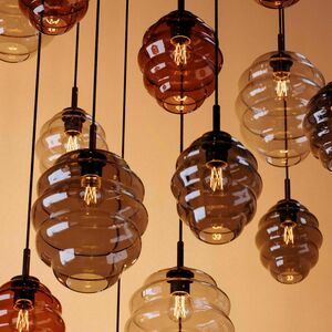 Lampa wisząca s.luce Echos szklana dymiona 25 cm E27 nowoczesna 13 Lampa wisząca s.luce Echos szklana dymiona 25 cm E27 nowoczesna small 13