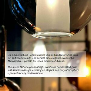 Lampa wisząca s.luce Belluna 5-punktowa 160 cm szkło bezbarwne small 11