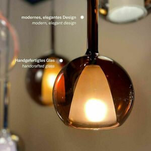 Lampa wisząca s.luce Belluna 5-punktowa 160 cm szkło bezbarwne small 12