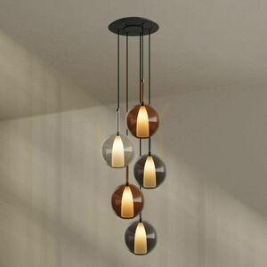 Żyrandol s.luce Belluna 5-punktowy przydymiony Ø60 cm 11 Żyrandol s.luce Belluna 5-punktowy przydymiony Ø60 cm small 11