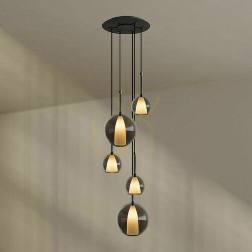 Sprawdź Żyrandol s.luce Belluna 5-punktowy przydymiony Ø60 cm