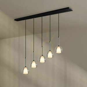 Żyrandol s.luce Belluna 5-punktowy przydymione szkło, metal, 24 cm small 2