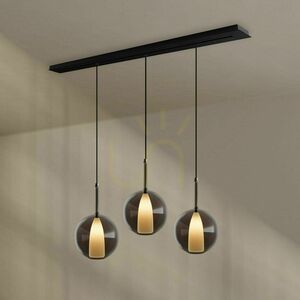 Żyrandol s.luce Belluna 3-punktowy brązowy szkło metal nowoczesny 6 Żyrandol s.luce Belluna 3-punktowy brązowy szkło metal nowoczesny small 6