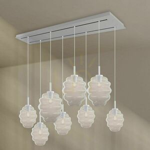 Żyrandol s.luce Echos 8-ramienny biały szkło metal nowoczesny Ø 18/25 cm small 9