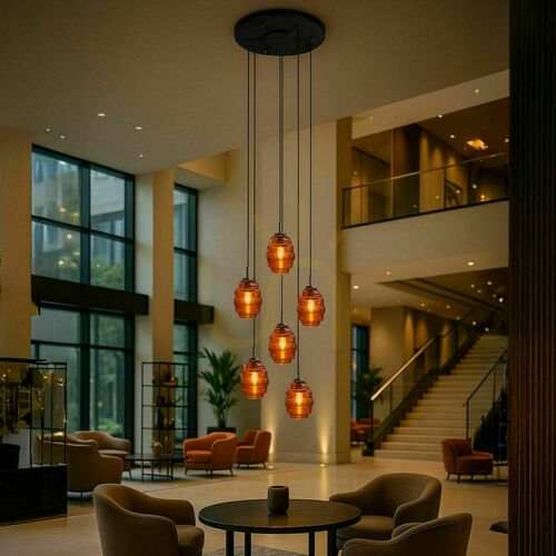 Sprawdź Żyrandol s.luce Echos 5-ramienny wielokolorowy Ø60 cm