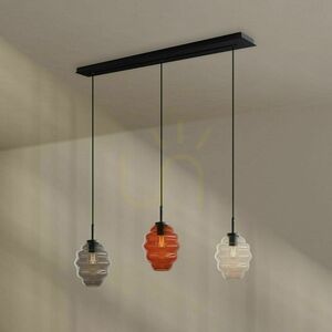 Żyrandol s.luce Echos 3-punktowy biały szklany minimalistyczny 18 cm small 4