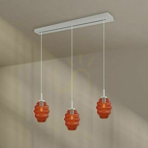 Żyrandol s.luce Echos 3-punktowy biały szklany minimalistyczny 18 cm small 5