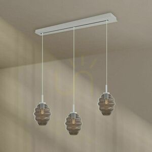 Żyrandol s.luce Echos 3-punktowy biały szklany minimalistyczny 18 cm small 7