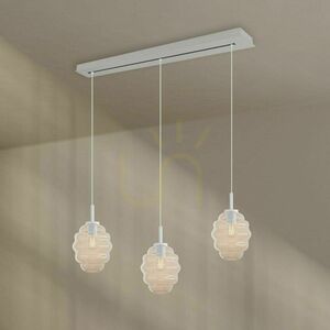 Żyrandol s.luce Echos 3-punktowy biały szklany minimalistyczny 18 cm small 8