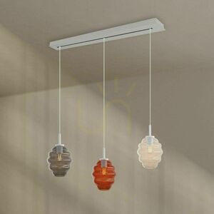 Żyrandol s.luce Echos 3-punktowy biały szklany minimalistyczny 18 cm small 9