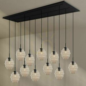 Żyrandol s.luce Echos 12-ramienny czarny szklano-metalowy Ø18 cm small 6