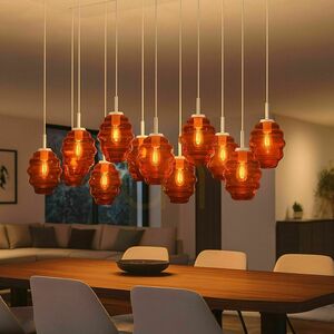 Żyrandol s.luce Echos 12-ramienny czarny szklano-metalowy Ø18 cm small 0