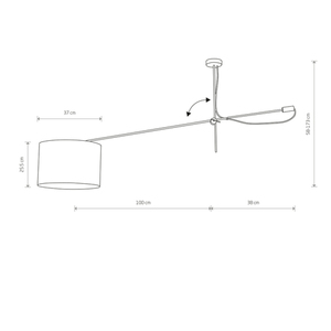 Biała lampa sufitowa Nowodvorski VIPER 6640 z ramieniem, 1×E27 small 1