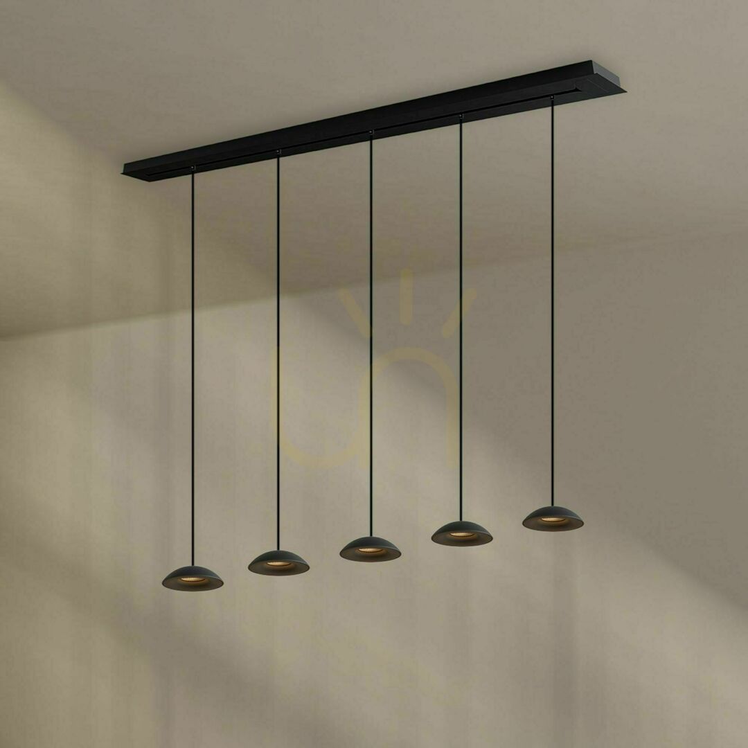 Sprawdź Żyrandol s.luce Santa Air LED 5-punktowy czarny minimalistyczny 160 cm Żyrandol s.luce Santa Air LED 5-punktowy czarny minimalistyczny 160 cm