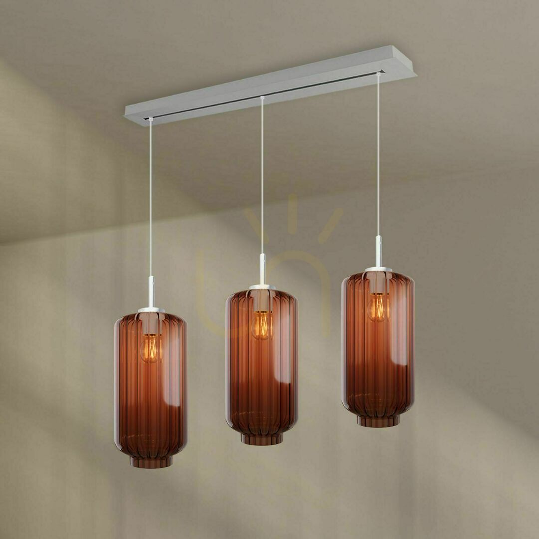 Zobacz Żyrandol s.luce Velo 3-punktowy czarny szklano-metalowy 18 cm Żyrandol s.luce Velo 3-punktowy czarny szklano-metalowy 18 cm