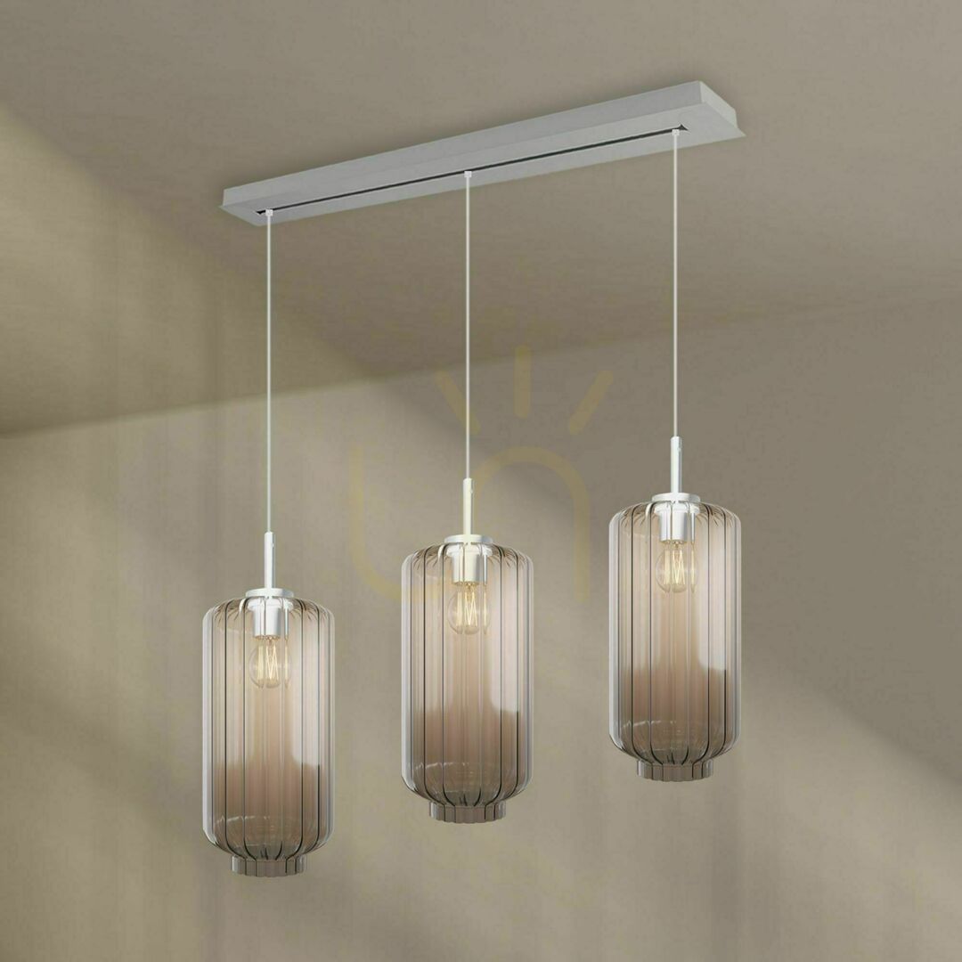 Pokaż Żyrandol s.luce Velo 3-punktowy czarny szklano-metalowy 18 cm Żyrandol s.luce Velo 3-punktowy czarny szklano-metalowy 18 cm