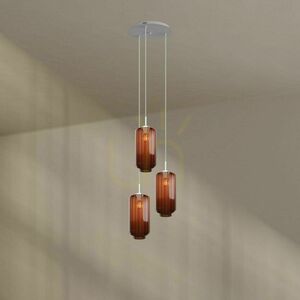 Żyrandol s.luce Velo 3-punktowy czarny szklano-metalowy minimalistyczny 18 cm small 6