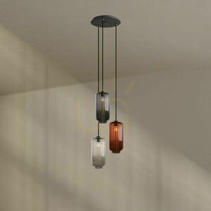Żyrandol s.luce Velo 3-punktowy brązowy szklany minimalistyczny Ø18 cm 5 Żyrandol s.luce Velo 3-punktowy brązowy szklany minimalistyczny Ø18 cm small 5