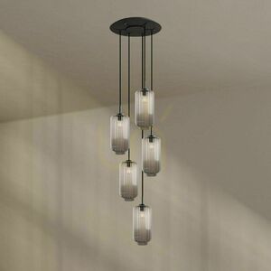 Żyrandol s.luce Velo 5-ramienny biały szklany nowoczesny Ø 60 cm small 4