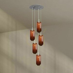 Żyrandol s.luce Velo 5-ramienny biały szklany nowoczesny Ø 60 cm small 7