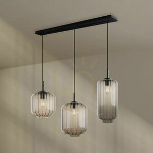 Żyrandol s.luce Velo czarny 3-punktowy szklany minimalistyczny 18/20/25 cm small 3