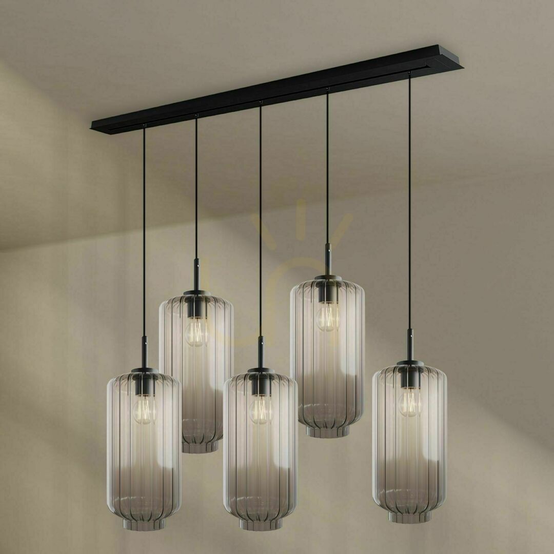 Pokaż Żyrandol s.luce Velo 5-punktowy brązowy szkło metal 18 cm Żyrandol s.luce Velo 5-punktowy brązowy szkło metal 18 cm
