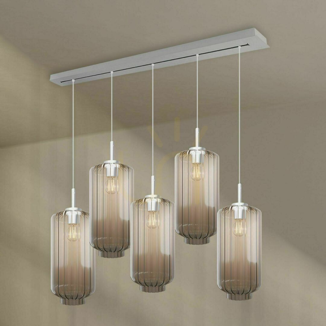 Pokaż Żyrandol s.luce Velo 5-punktowy brązowy szkło metal 18 cm Żyrandol s.luce Velo 5-punktowy brązowy szkło metal 18 cm