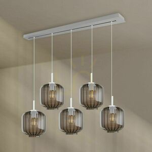 Żyrandol s.luce Velo 5-punktowy brązowy szkło metal E27 Ø20 cm small 11